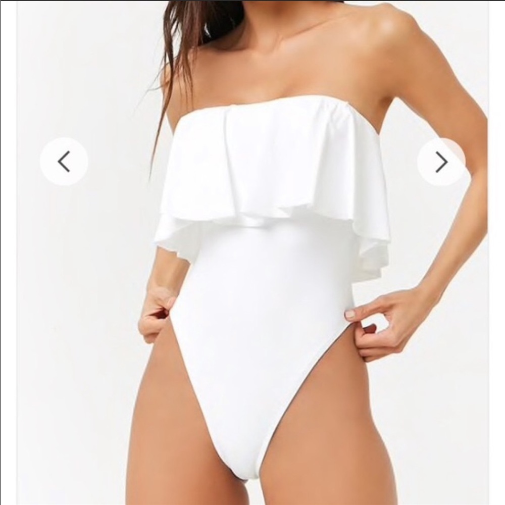 Strapless Ruffle Swimsuit